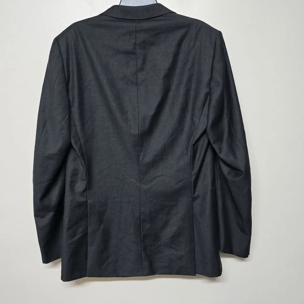 Ermenegildo Zegna Gray US 44L Switzerland Wool‎ Blazer Sport Coat Suit Jacket